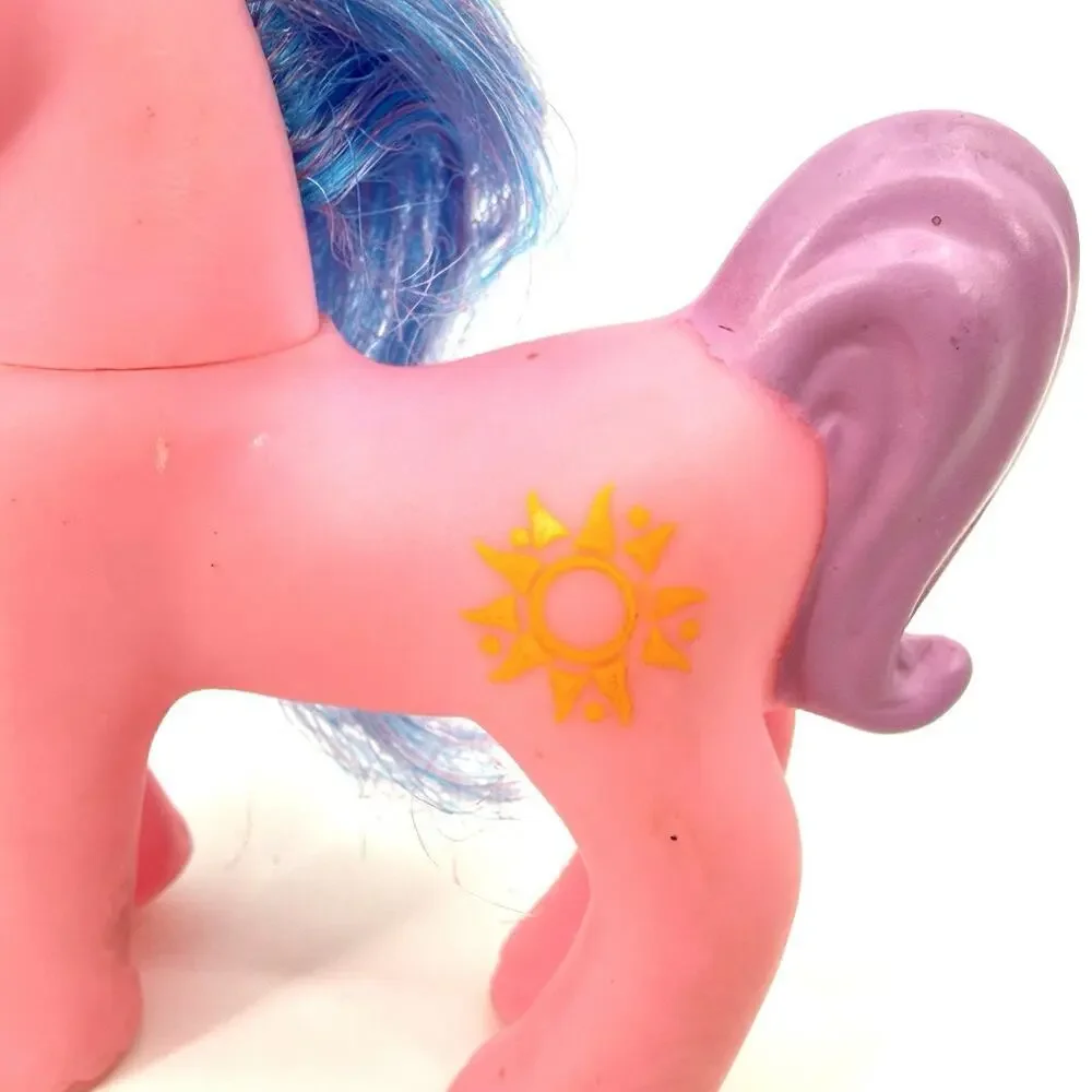 My Little Pony Sun Sparkle Pink MLP Yellow Sun Sparkle Eyes Jewel 1998 3